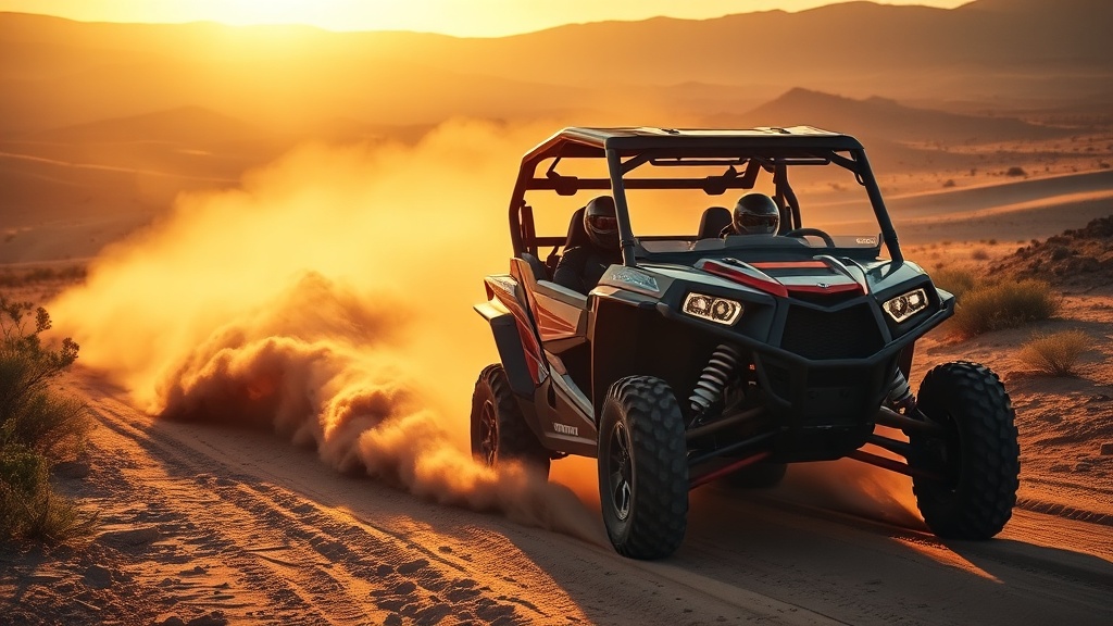 Side-by-side UTV on a desert off-road trail